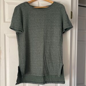 Blondie Apparel Heathered Olive Green Short Sleeve Tunic Top